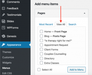 How Do I Add to or Edit My Navigation Menu? – Brighter Vision Knowledge ...