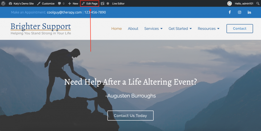 How Do I Edit Homepage Content? – Brighter Vision Knowledge Base