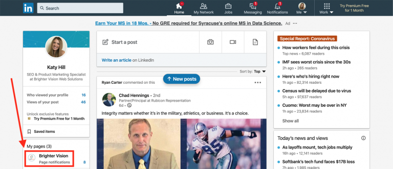How Do I Find the URL for My LinkedIn Page? – Brighter Vision Knowledge ...